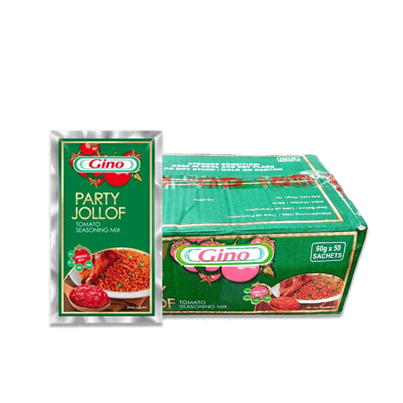 Carton of Gino Jollof Party