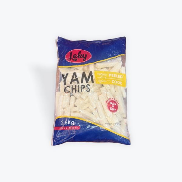 Frozen Peeled Ready-to-Cook Yam Chips - 600g & 2.5kg